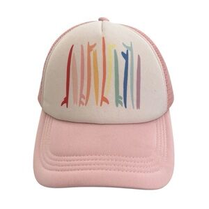 Feather 4 Arrow Pink Surfboard Trucker Hat Youth Size Mesh Back F4A